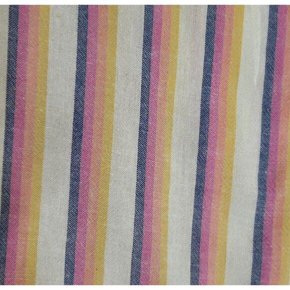 Women's Marine Layer Doze Pajama Top Sz M Blue Orange Ombre Stripe Tencel/Linen - Picture 3 of 7